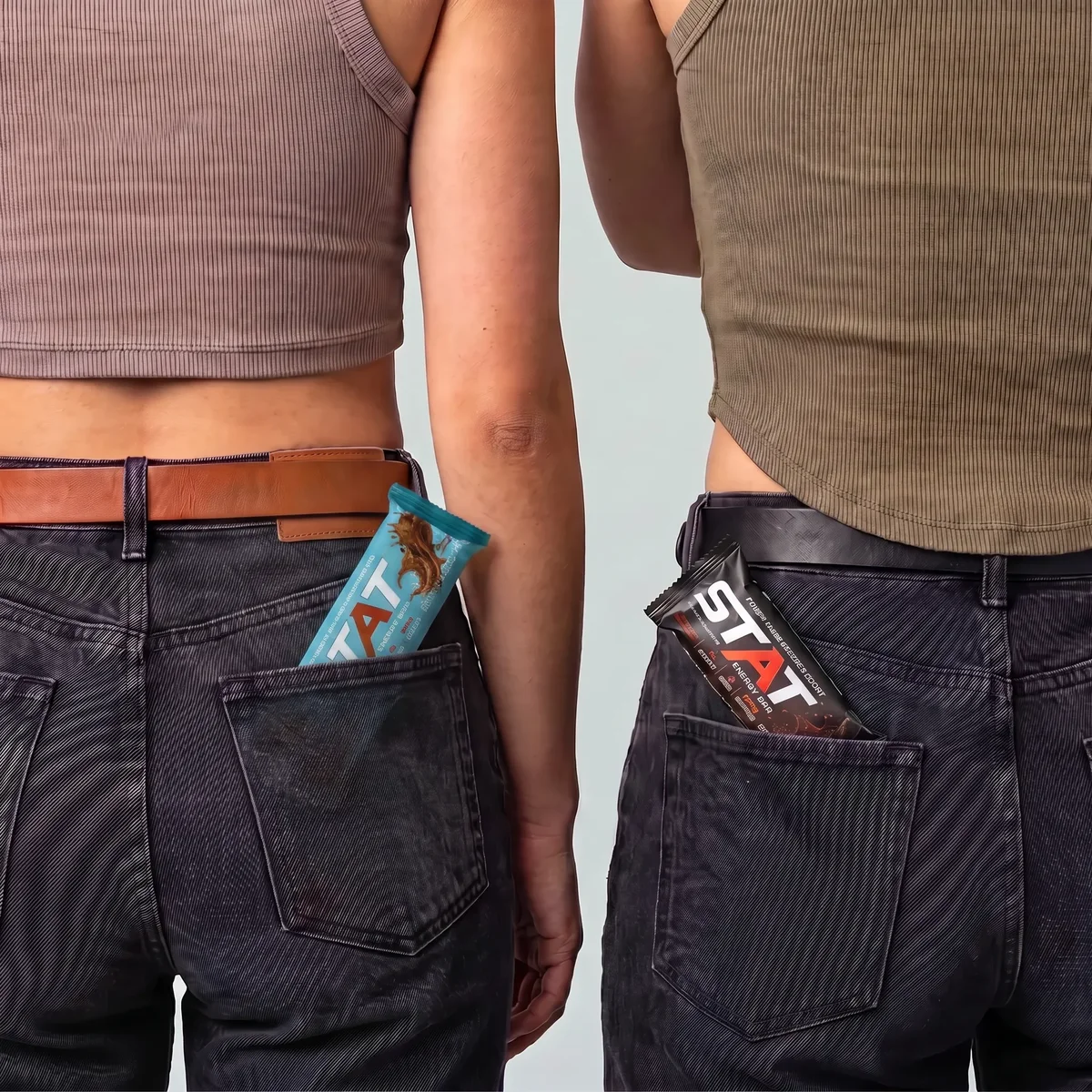 STAT bars carried in the back pockets of jeans